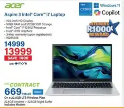 Incredible Connection Acer Aspire 3 Intel Core i7 Laptop offer