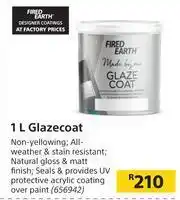 Builders Warehouse Fired Earth Glazecoat-1Ltr offer