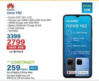 Incredible Connection HUAWEI nova Y62 offer