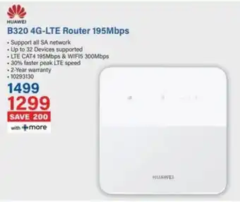 Incredible Connection HUAWEI B320 4G-LTE Router 195Mbps offer