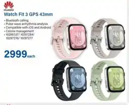 Incredible Connection HUAWEI Watch Fit 3 GPS 43mm offer