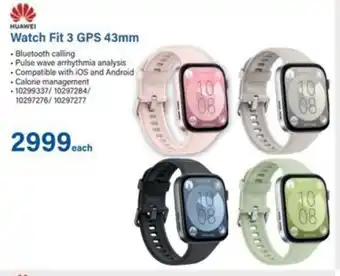 Incredible Connection HUAWEI Watch Fit 3 GPS 43mm offer