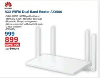 Incredible Connection HUAWEI AX2 WIFI6 Dual Band Router AX1500 offer