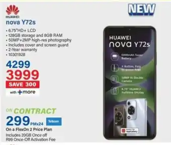 Incredible Connection HUAWEI nova Y72s offer