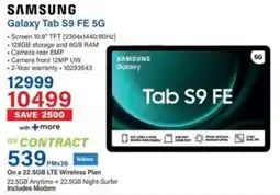 Incredible Connection SAMSUNG Galaxy Tab S9 FE 5G offer