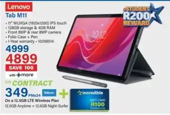 Incredible Connection Lenovo Tab M11 offer