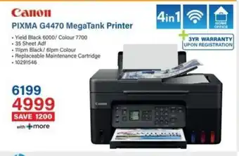 Incredible Connection Canon PIXMA G4470 MegaTank Printer offer