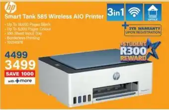 Incredible Connection HP Smart Tank 585 Wireless AIO Printer offer