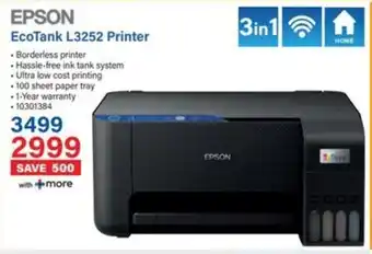 Incredible Connection EPSON EcoTank L3252 Printer offer