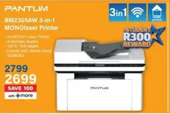 Incredible Connection PANTUM BM2305AW 3-in-1 MONOlaser Printer offer