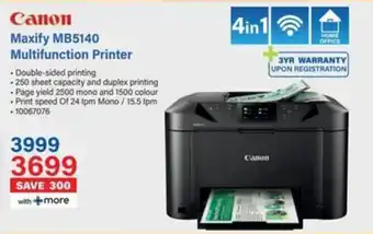 Incredible Connection Canon Maxify MB5140 Multifunction Printer offer