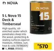 Builders Warehouse Nova 5L 15 Deck & Timberseal offer