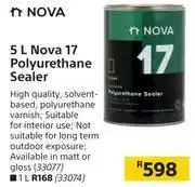 Builders Warehouse Nova 5L 17 Polyurethane Sealer offer