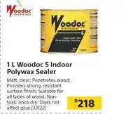 Builders Warehouse Woodoc 1L 5 Indoor Polywax Sealer offer