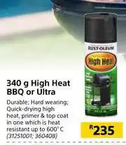 Builders Warehouse Rust Oleum 340g High Heat BBQ Or Ultra offer