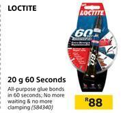 Builders Warehouse Loctite 60 Seconds-20g offer