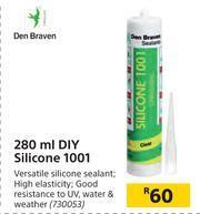Builders Warehouse Den Braven 280ml Diy Silicone 1001 offer