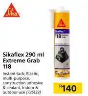 Builders Warehouse Sika Flex 290ml Extreme Grab 118 offer
