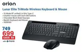 Incredible Connection Orion Lunar Elite TriMode Wireless Keyboard & Mouse offer