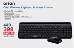 Incredible Connection Orion Orbit Wireless Keyboard & Mouse Combo offer