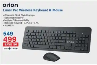 Incredible Connection Orion Lunar Pro Wireless Keyboard & Mouse offer