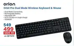 Incredible Connection Orion Orbit Pro Dual Mode Wireless Keyboard & Mouse offer