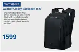 Incredible Connection Samsonite Guardit Classy Backpack 15.6' offer