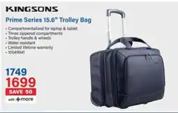 Incredible Connection KINGSONS Prime Series 15.6" Trolley Bag offer