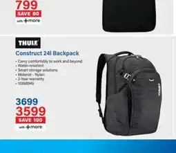 Incredible Connection THULE Construct 24l Backpack offer