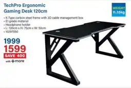 Incredible Connection TechPro Ergonomic Gaming Desk 120cm offer