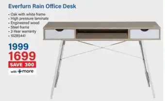 Incredible Connection Everfurn Rain Office Desk offer