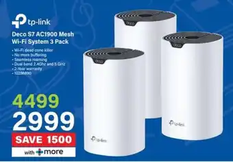 Incredible Connection Tp-link Deco S7 AC1900 Mesh Wi-Fi System 3 Pack offer