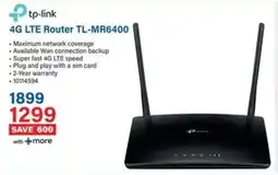 Incredible Connection Tp-link 4G LTE Router TL-MR6400 offer