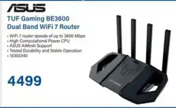 Incredible Connection ASUS TUF Gaming BE3600 Dual Band WiFi 7 Router offer