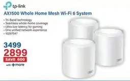 Incredible Connection Tp-link AX1500 Whole Home Mesh Wi-Fi 6 System offer