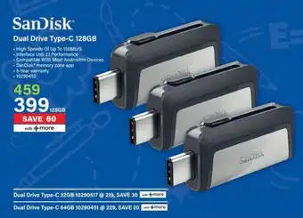 Incredible Connection SanDisk Dual Drive Type-C 128GB offer