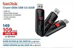 Incredible Connection SanDisk Cruzer Glide USB 3.0 32GB offer