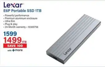 Incredible Connection Lexar E6P Portable SSD 1TB offer