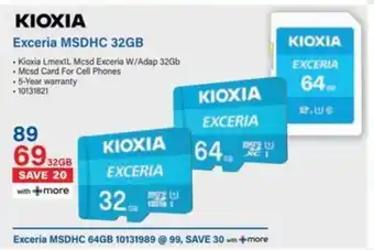 Incredible Connection KIOXIA Exceria MSDHC 32GB offer