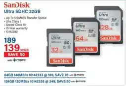 Incredible Connection SanDisk Ultra SDHC 32GB offer