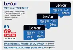 Incredible Connection Lexar 633x microSD 32GB offer