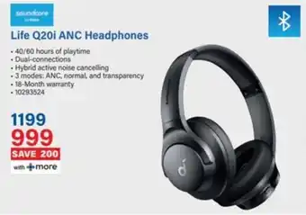 Incredible Connection Life Q20i ANC Headphones offer