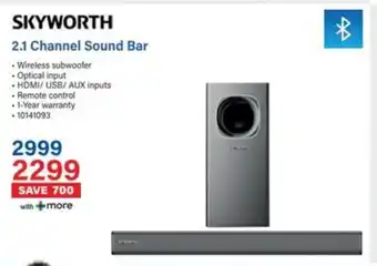 Incredible Connection SKYWORTH 2.1 Channel Sound Bar offer