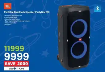 Incredible Connection JBL Portable Bluetooth Speaker PartyBox 310 offer