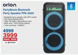 Incredible Connection Orion PartyBoom Bluetooth Party Speaker PPA 5000 offer