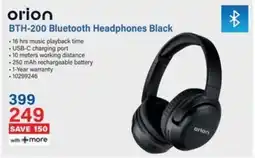 Incredible Connection Orion BTH-200 Bluetooth Headphones Black offer