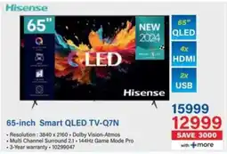 Incredible Connection Hisense 65-inch Smart QLED TV-Q7N offer