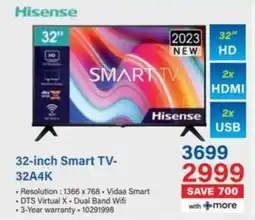 Incredible Connection Hisense 32-inch Smart TV-32A4K offer