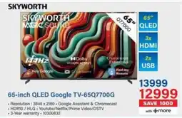 Incredible Connection SKYWORTH 65-inch QLED Google TV-65Q7700G offer