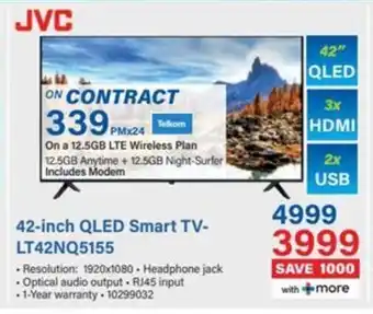 Incredible Connection JVC 42-inch QLED Smart TV-LT42NQ5155 offer